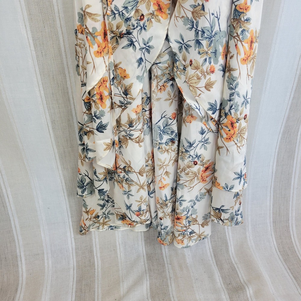 NEW Baltic Born Amara Wrap Dress Maxi Length Ivory Multi Floral Size Medium - Picture 7 of 11
